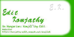 edit komjathy business card